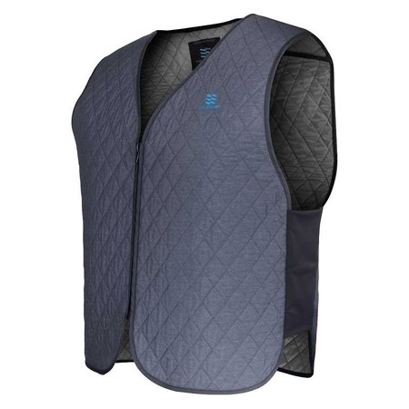 FIELDSHEER Hydrologic, Mobile Cooling Series Vest, XL, Polyester, Gray, VNeck Collar, Zipper Closure MCUV05240521